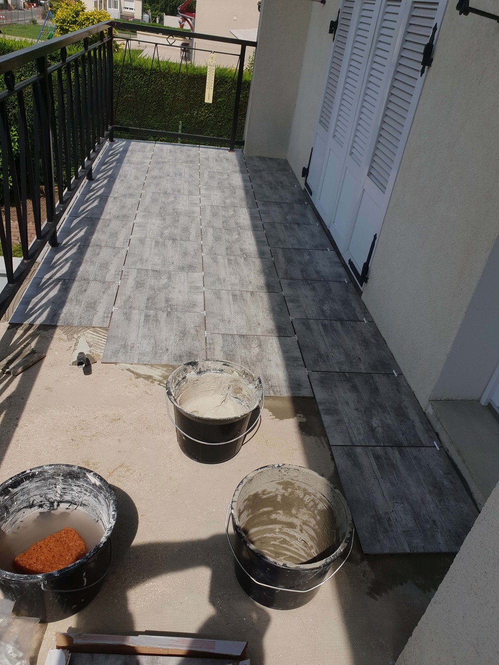 Pose carrelage extérieur