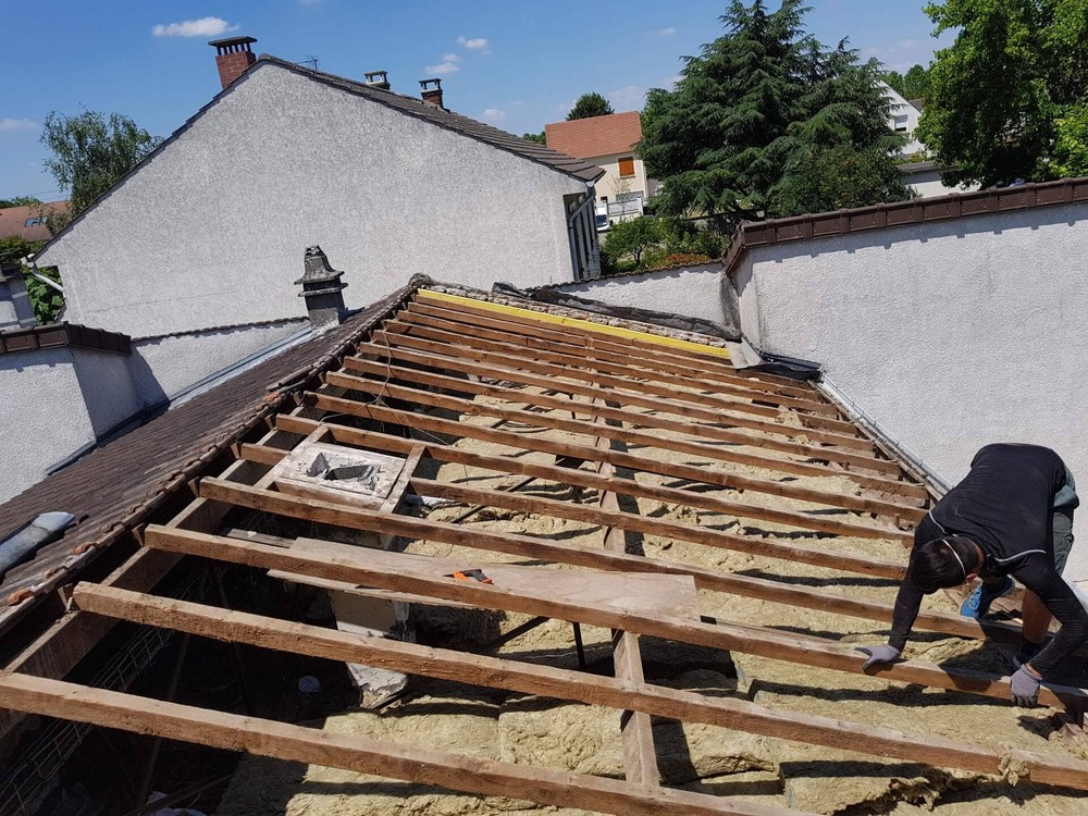 Pose charpente en bois